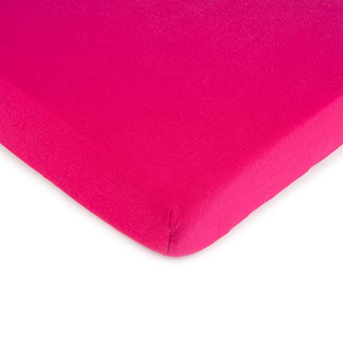 SheetWorld Fitted Sheet (Fits BabyBjorn Travel Crib Light) - Hot Pink Jersey Knit - Made In USA by sheetworld