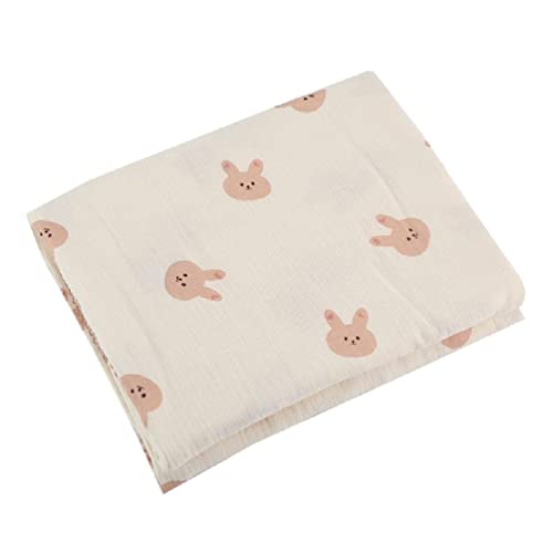 Yisawroy Manta de algodón para bebé, toalla de baño transpirable para cochecito de bebé, absorción, manta de viaje para recién nacidos