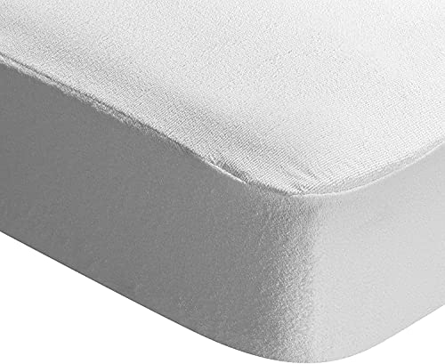 COOL · DREAMS - Protector de colchón para Cuna 120x60 100% algodón e Impermeable, hipoalergénico, Anti-bacteriano y Anti-acaros Fabricado 100% en España. Blanco
