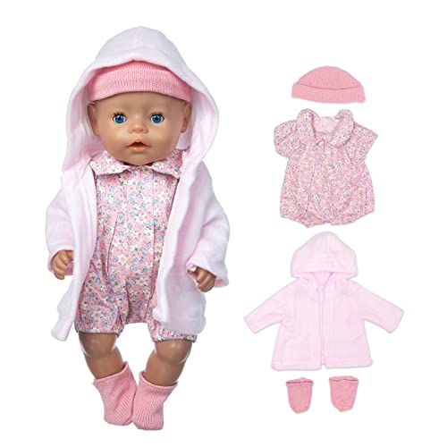 Ropa de Muñecas para 36 - 43 CM / 17 in New Born Baby Doll Muñecas, Contiene abrigo, blusa, sombrero y calcetines (no muñeca)
