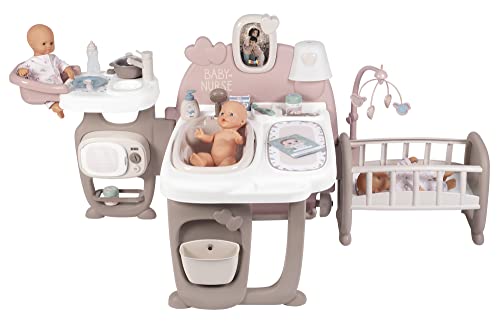 Smoby- Baby Nurse La Casa de los Bebés, 20 Accesorios, Para Muñecos Bebé de hasta 42 cm, Muñeco no incluido Adecuado a partir de 3 Años (7600220376)