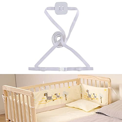 RUIZHI Cinturón para la fijación de la cama del bebé Cinturón de fijación de la cama de muelles (blanco) Acoplamiento a la cama del adulto para camas de muelles y cunas