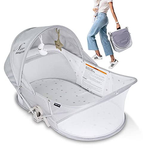 beberoad Cama De Viaje para BebÉ Cuna De Viaje Caja De Descanso para BebÉs Baby Travel Bed (Gris Claro)