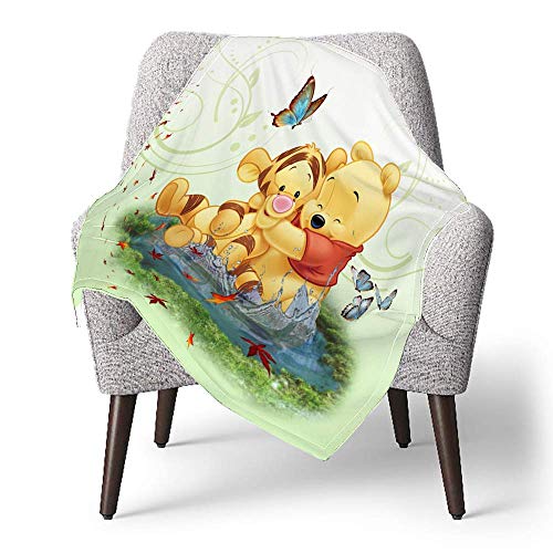 IUBBKI Manta de Forro Polar Personalizada para niños, Winnie The Pooh (3), Manta súper Suave para bebé para Cuna, Cama, sofá, Silla, Sala de Estar