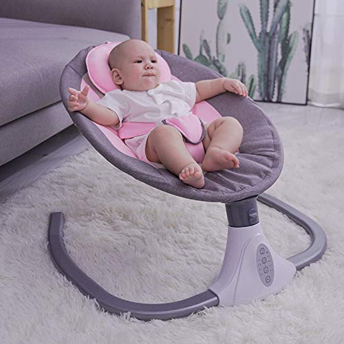 RibasuBB Balancín eléctrico para bebé, columpio eléctrico, USB, Bluetooth, música, cuna, asiento de columpio, 12 kg, carga máxima durante 0-12 meses